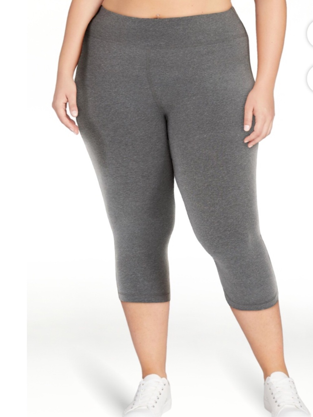 Athletic Works Women’s Charcoal Gray Heather Capris Leggings Size 0X NWT